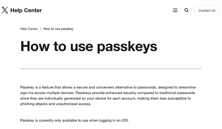 山西苹果维修店铺分享iOS用户如何通过通行密钥(Passkey)登录 