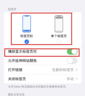 山西iPhone授权维修分享Safari浏览器如何切换标签栏位置 